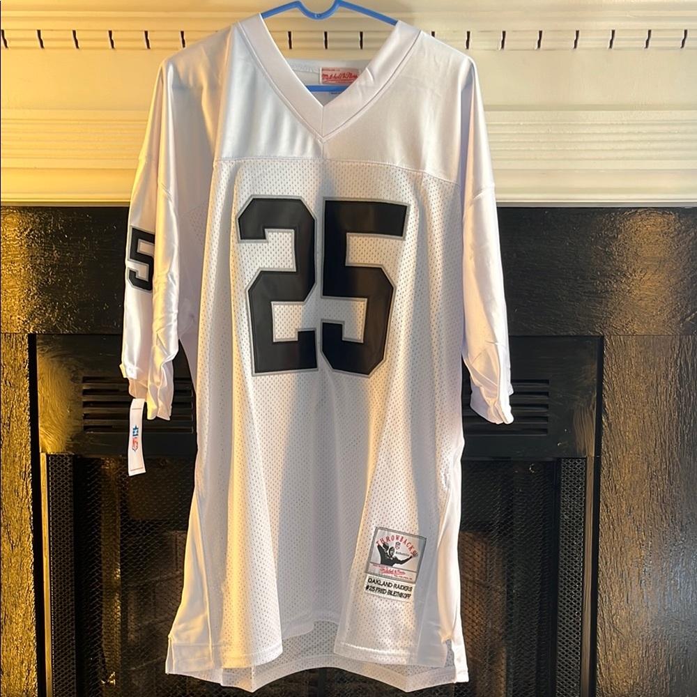 Oakland Raiders Throwback Fred Biletnikoff NFL Football Jersey White Size XXL 56 - Picture 2 of 8